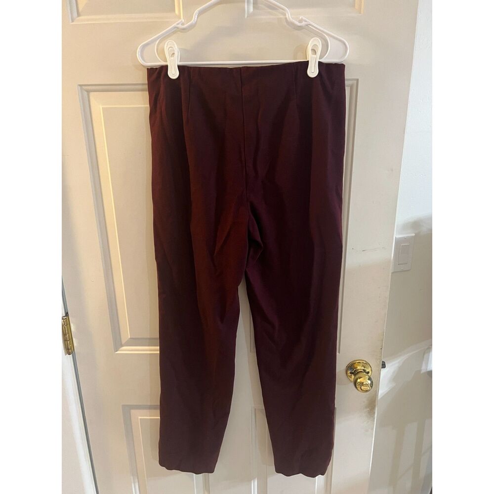 J. Jill Burgundy Maroon Slim Leg Straight Trousers Pants Fall Winter Career M